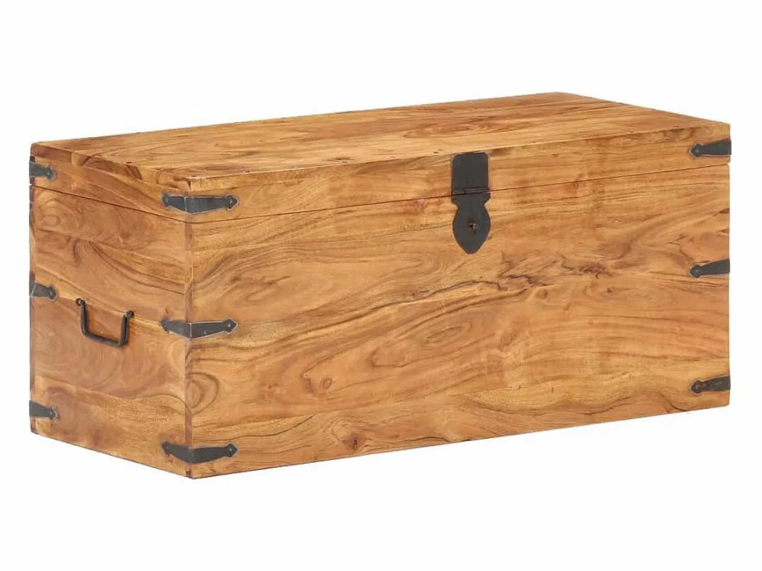 vidaxl Baúl de madera maciza de acacia 90x40x40 cm