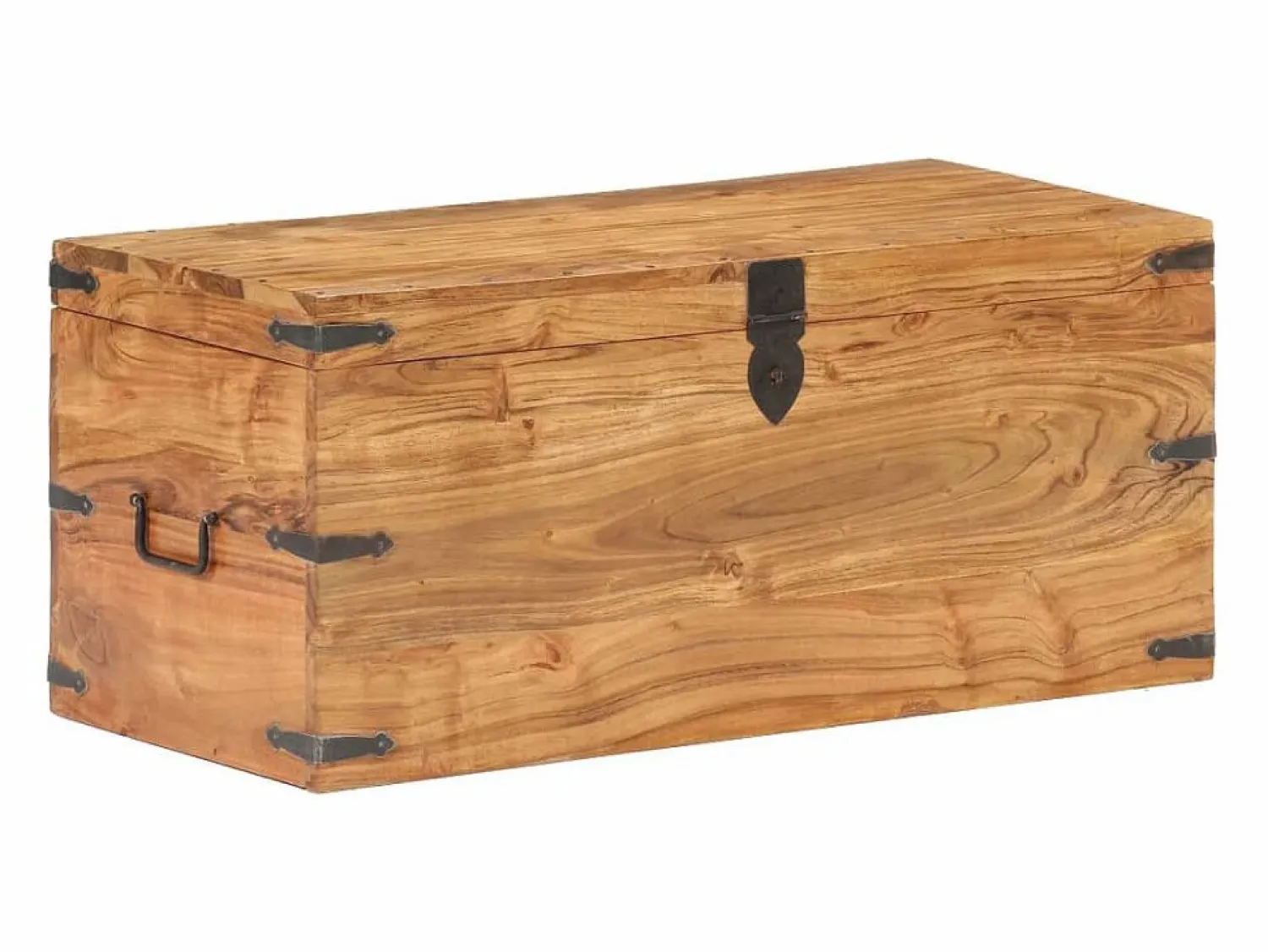 vidaxl Baúl de madera maciza de acacia 90x40x40 cm