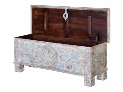 Discount Baúl de madera mango tonos pastel Baúl Y Arcón|Accesorios De Almacenaje