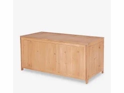 Baúl de madera para guardar herramientas de jardín Teal