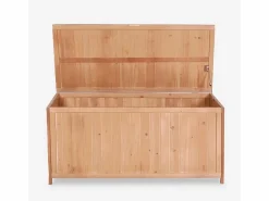 Baúl de madera para guardar herramientas de jardín Teal