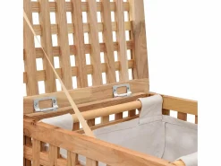 Baúl de ropa 39 x 39 x 65 cm Madera maciza de nogal
