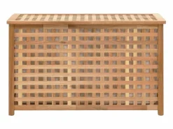 New Baúl de ropa 77,5x37,5x46,5 cm Madera maciza de nogal Cesto De Ropa