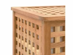New Baúl de ropa 77,5x37,5x46,5 cm Madera maciza de nogal Cesto De Ropa