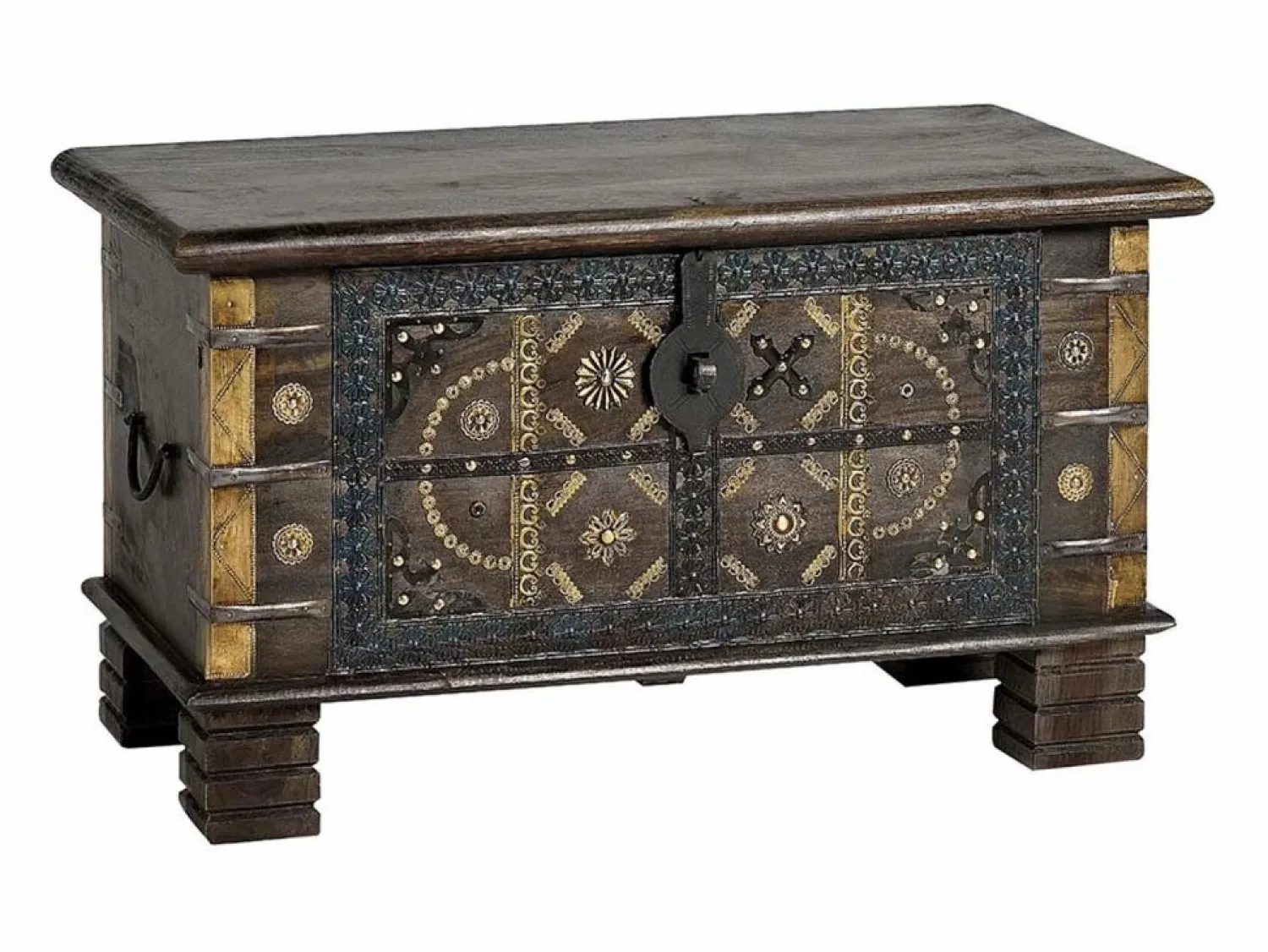 Outlet Baúl madera de mango marron oscuro Baúl Y Arcón|Accesorios De Almacenaje