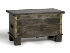 Outlet Baúl madera de mango marron oscuro Baúl Y Arcón|Accesorios De Almacenaje