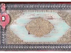 Clearance Giner y colomer Baúl madera de mango rojo envejecido y cerezo Marru00f3n