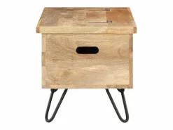 vidaxl Baúl madera maciza de mango 90x40x45 cm