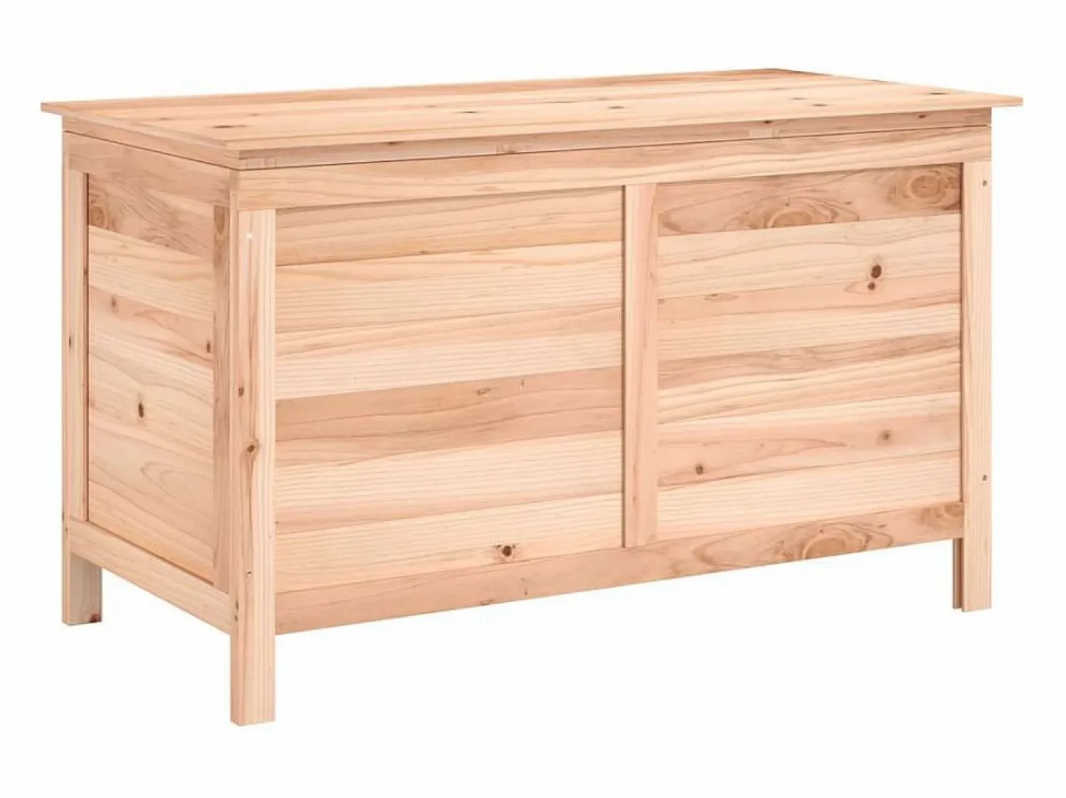 Clearance vidaxl Baúl para cojines de jardín madera maciza abeto 99x50x56,5 cm Color natural claro