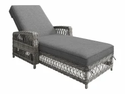 Discount ModernLuxe Balancín Ajustable en 4 Posiciones para Terraza en ratán Resistente a la Intemperie y a la Corrosión, Gris