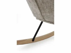 Outlet Balancín tapizado en chenilla marrón Marru00f3n