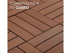 Discount Baldosas de exterior – set de 11 piezas (1 m²), composite WPC antideslizante 30x30 cm Terracota