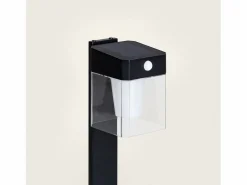Ledkia Baliza de Pie Exterior Solar LED 1,5W 46cm Aluminio con Sensor de Movimiento Efren Square