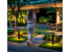 Outlet Baliza de Pie Exterior Solar LED 5W 50cm Aluminio con Sensor de Movimiento Aris Energía Solar