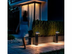 Hot Ledkia Baliza de Pie Exterior Solar LED 4W 50cm Aluminio con Sensor de Movimiento Edwan Negro