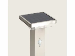 Ledkia Baliza de Pie Exterior Solar LED 5W 50cm Acero Inoxidable con Sensor de Movimiento Barton Square