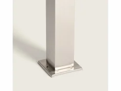 Ledkia Baliza de Pie Exterior Solar LED 5W 50cm Acero Inoxidable con Sensor de Movimiento Barton Square