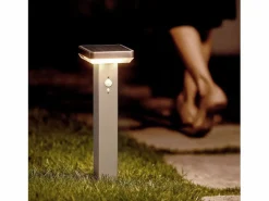Ledkia Baliza de Pie Exterior Solar LED 5W 50cm Acero Inoxidable con Sensor de Movimiento Barton Square