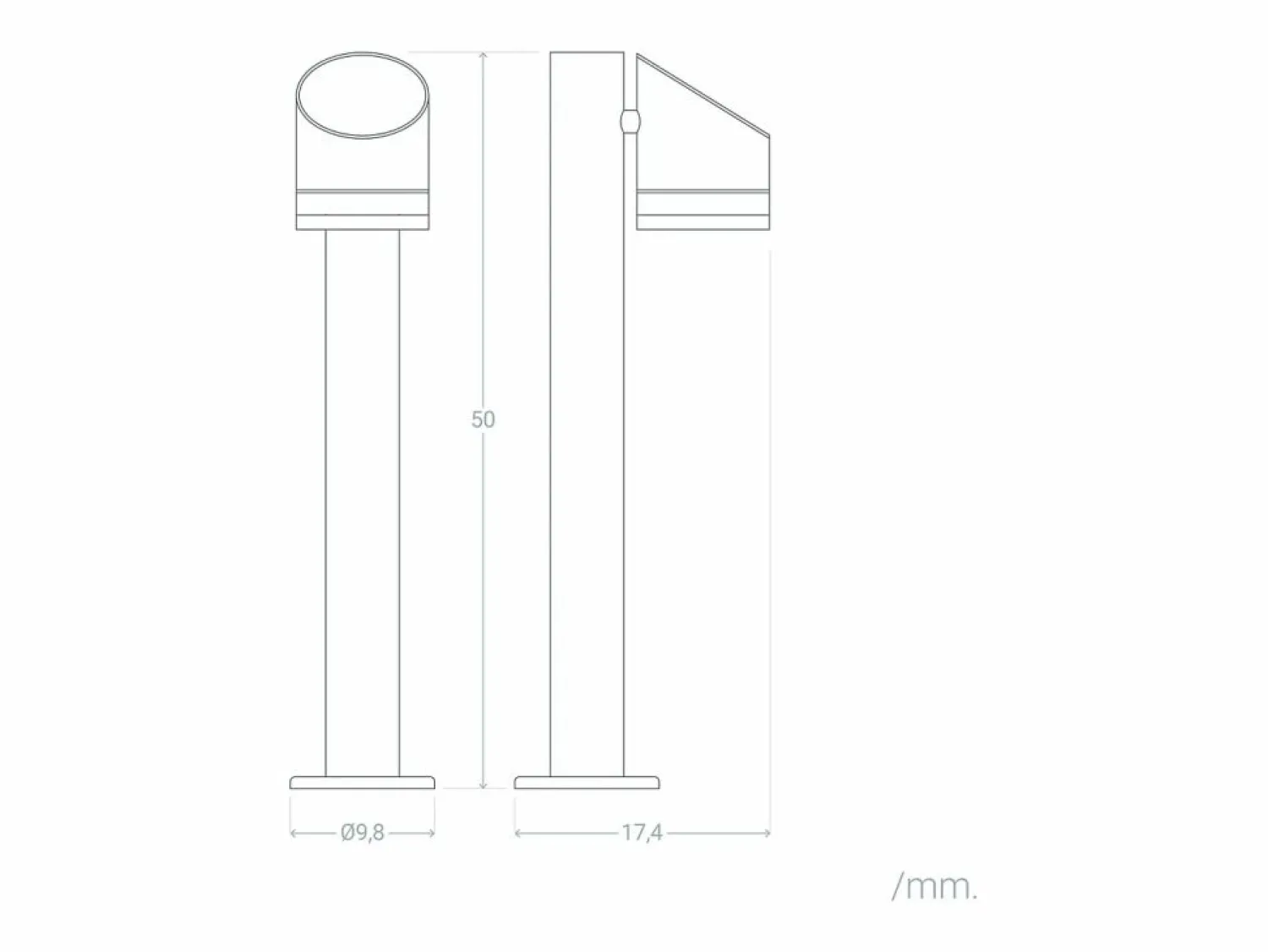 Sale Baliza de Pie Exterior Solar LED 50 cm Aluminio Eddan Energía Solar