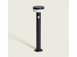 Sale Ledkia Baliza de Pie Exterior Solar LED 1,5W 50cm Acero Inoxidable con Sensor de Movimiento Ashier Negro