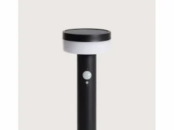 Sale Ledkia Baliza de Pie Exterior Solar LED 1,5W 50cm Acero Inoxidable con Sensor de Movimiento Ashier Negro