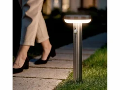 Online Baliza de Pie Exterior Solar LED 5W 50cm Acero Inoxidable con Sensor de Movimiento Barton Energía Solar