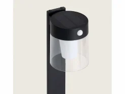 Outlet Ledkia Baliza de Pie Exterior Solar LED 1,5W 46cm Aluminio con Sensor de Movimiento Efren Negro