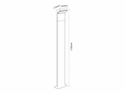 Baliza LED exterior IP54 9W 110CM 4000k 2200K/2700K/3000K Encendido/Apagado