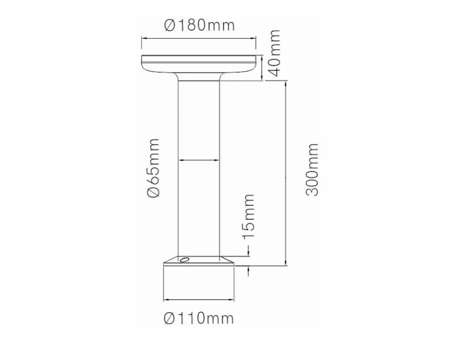 Baliza LED Mac Floor Corten 3000K - 12W IP65 de 30 cm de altura para exterior en aluminio - Downlight - Beneito & Faure