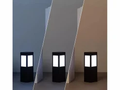 Sale Ledkia Baliza Solar Exterior LED Superficie Pie 40cm con Detector de Movimiento Kenya 3000K Blanco Cálido Negro
