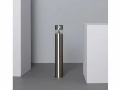 Outlet Baliza Solar Exterior LED 1.5W Superficie Pie 50cm con Detector de Movimiento Inti Inox 5000K Blanco Frío Energía Solar