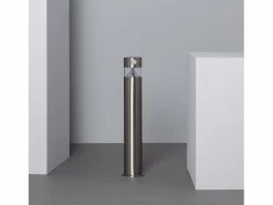 Outlet Baliza Solar Exterior LED 1.5W Superficie Pie 50cm con Detector de Movimiento Inti Inox 5000K Blanco Frío Energía Solar