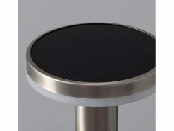 Sale Ledkia Baliza Solar Exterior LED 6W Superficie Pie 45cm con Detector de Movimiento Helios Inox 3000K Blanco Cálido Gris
