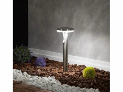 Ledkia Baliza Solar Exterior LED 6W Superficie Pie 45cm con Detector de Movimiento Helios Inox 4000K Blanco Neutro