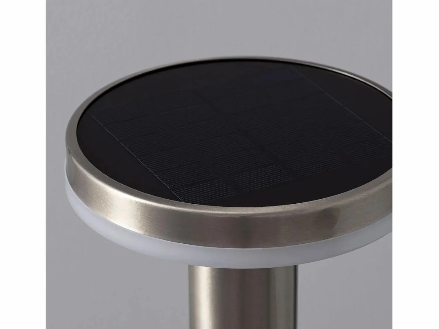 Ledkia Baliza Solar Exterior LED 6W Superficie Pie 45cm con Detector de Movimiento Helios Inox 4000K Blanco Neutro