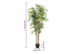 Clearance Bambú artificial 1095 hojas 150 cm Planta Artificial