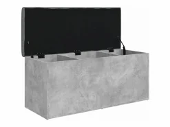 Hot Banco almacenaje madera ingeniería hormigón 102x42x45 cm Banco Y Pie De Cama|Banco Y Pie De Cama