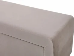 Vente-unique Banco arcón con tapizado de terciopelo de color gris - CAPINO