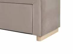 Vente-unique Banco arcón con tapizado de terciopelo de color gris - CAPINO