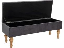 Discount Banco Baúl Atelie 1 Puerta Patas Terciopelo Roble Claro 102x41x38 Banco Y Pie De Cama|Banco Y Pie De Cama