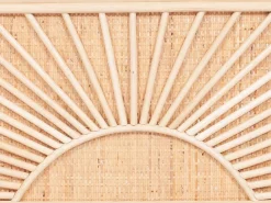 OZAIA Banco baúl de mimbre trenzado con cojín,An.91 x P. 43 x Al. 51 cm, Natural, SOLEYA