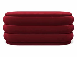 Clearance Banco baúl de terciopelo color burdeos - ECAMBI Colección Rouge Passion|Baúl Y Arcón