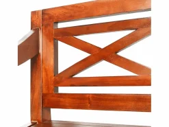 Online Banco Batavia 98 cm Madera Maciza de Caoba Marrón Oscuro Marru00f3n