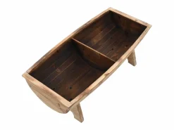 Hot Banco con almacenaje Madera maciza y tela 103 x 51 x 44 cm Crema