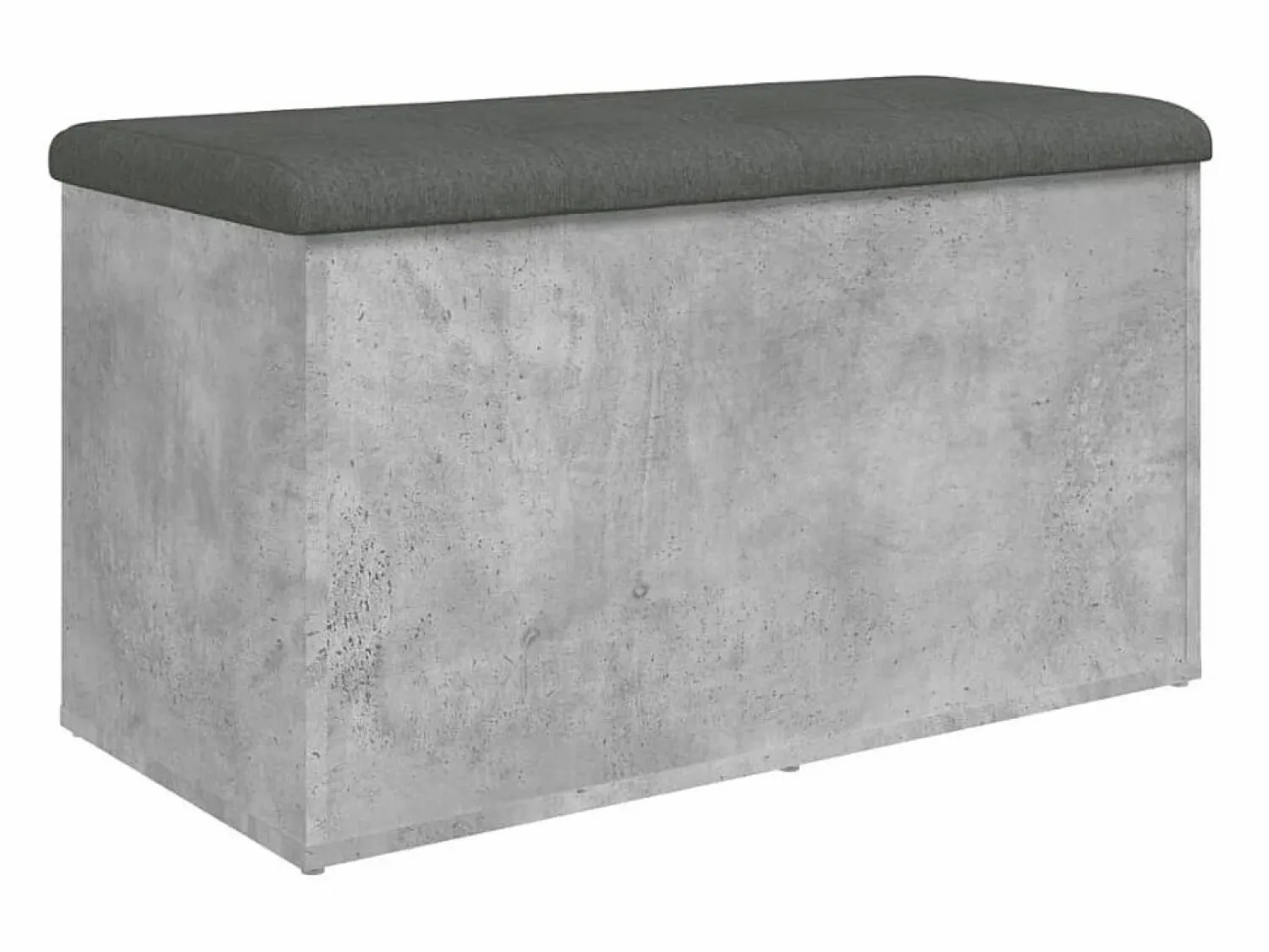 Banco con almacenaje madera ingeniería hormigón 82x42x45cm ES726652