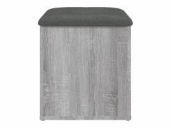 Best Banco con almacenaje madera ingeniería Sonoma 42x42x45 cm ES575106 Gris