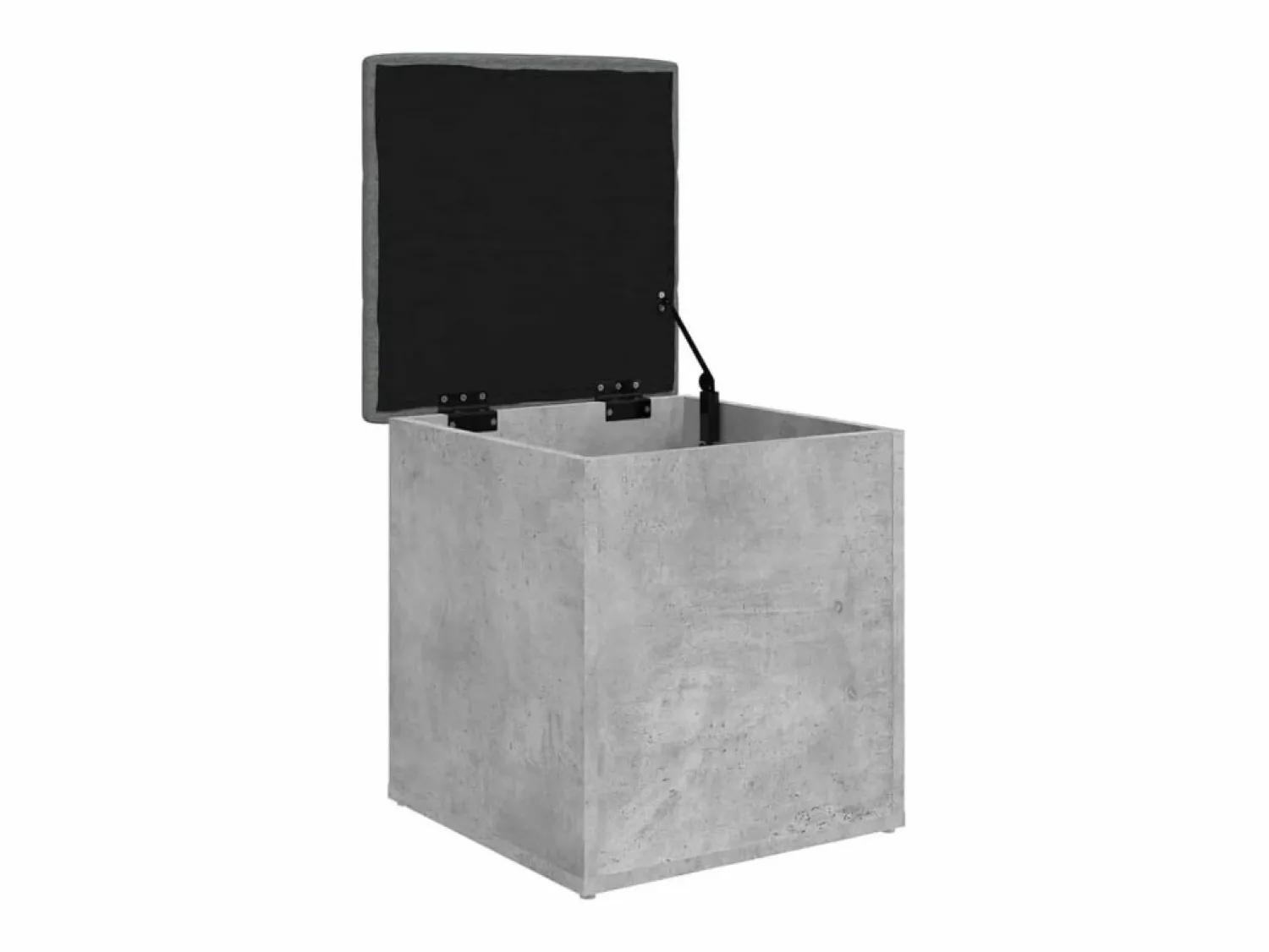 Banco con almacenaje madera ingeniería hormigón 42x42x45cm ES994912