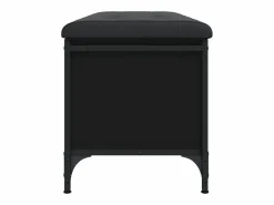 Online vidaxl Banco con almacenaje madera de ingeniería 102x42x45 cm Negro