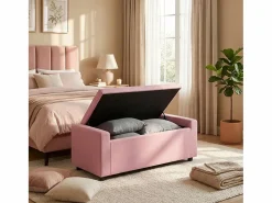 AHD Banco con almacenamiento de tela para dormitorio y recibidor Merak -