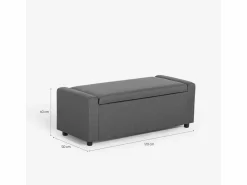 AHD Banco con almacenamiento de tela para dormitorio y recibidor Merak -